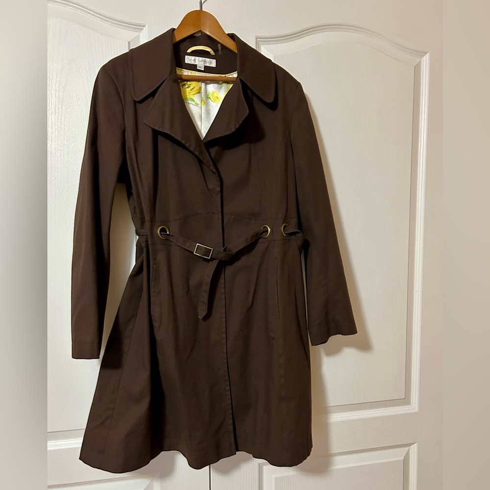 Via Spiga Dark Brown Trench Coat Size XL